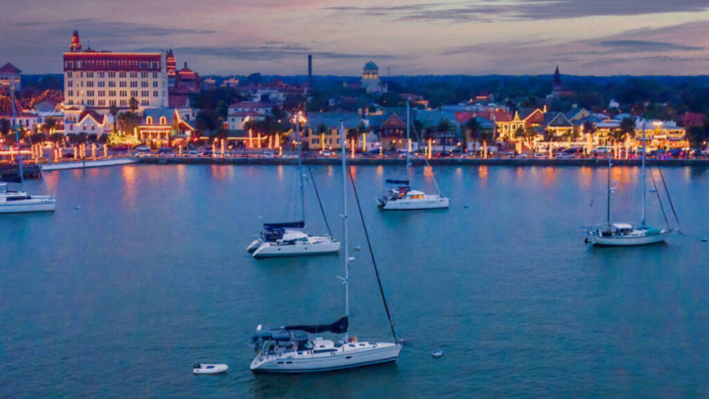St Augustine Sailing - Nights of Lights - St Augustine downtown - winter time - Sailboats