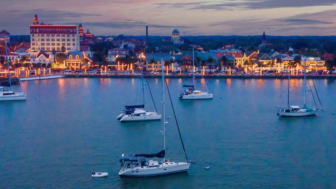 St Augustine Sailing - Nights of Lights - St Augustine downtown - winter time - Sailboats