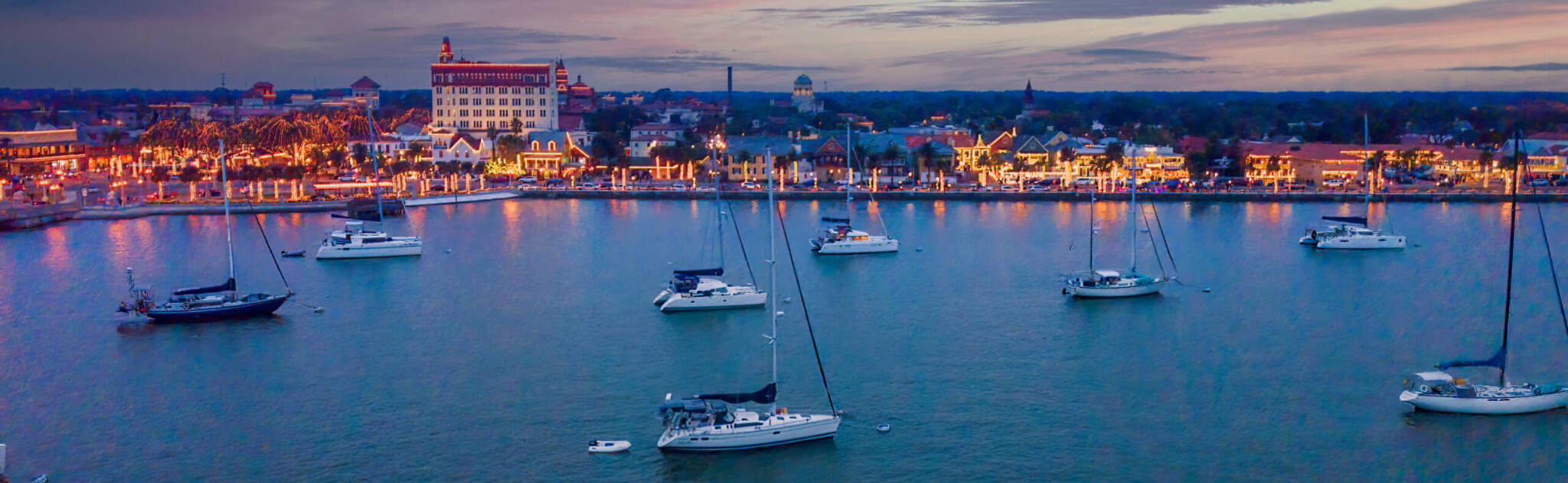 St Augustine Sailing - Nights of Lights - St Augustine downtown - winter time - Sailboats