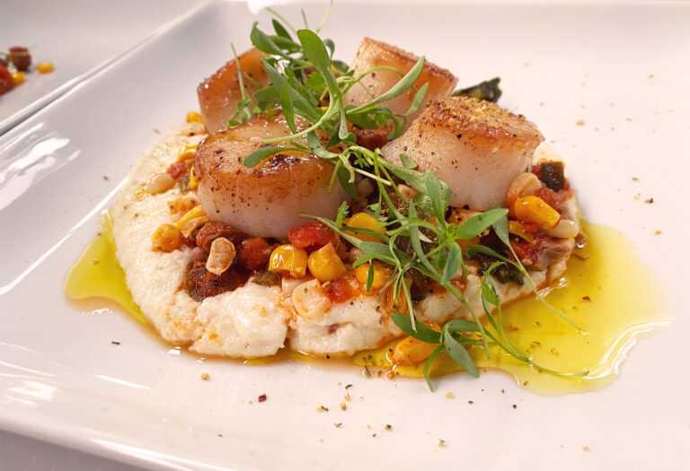 Scallops - luxury private dinner cruise with St Augustine Sailing