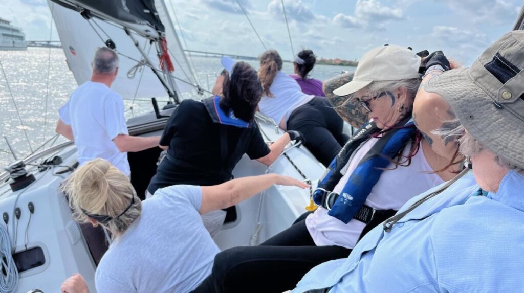 Women on the Water - Navigating the waves - Empowering Women in St Augustine - Sailing - Women Sailors - Women Captains - Fun in the sun - St Augustine Sailing - Lady Bug Race - Learning the Ropes