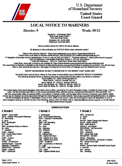 Local Notice to Mariners