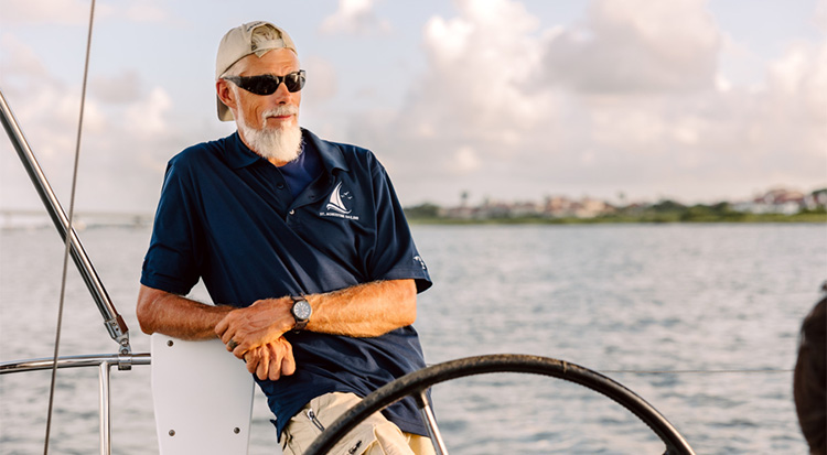 Captain Chris aboard Enchantee