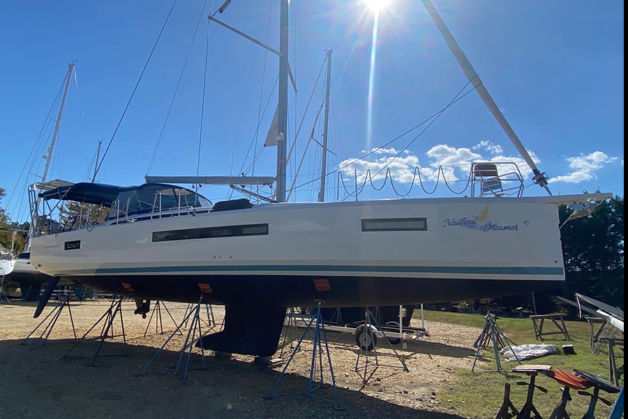 Starboard profile on the hard