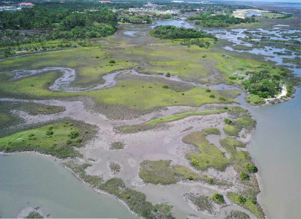 A birds eye view of Fort Mose in St. Augustine FL.